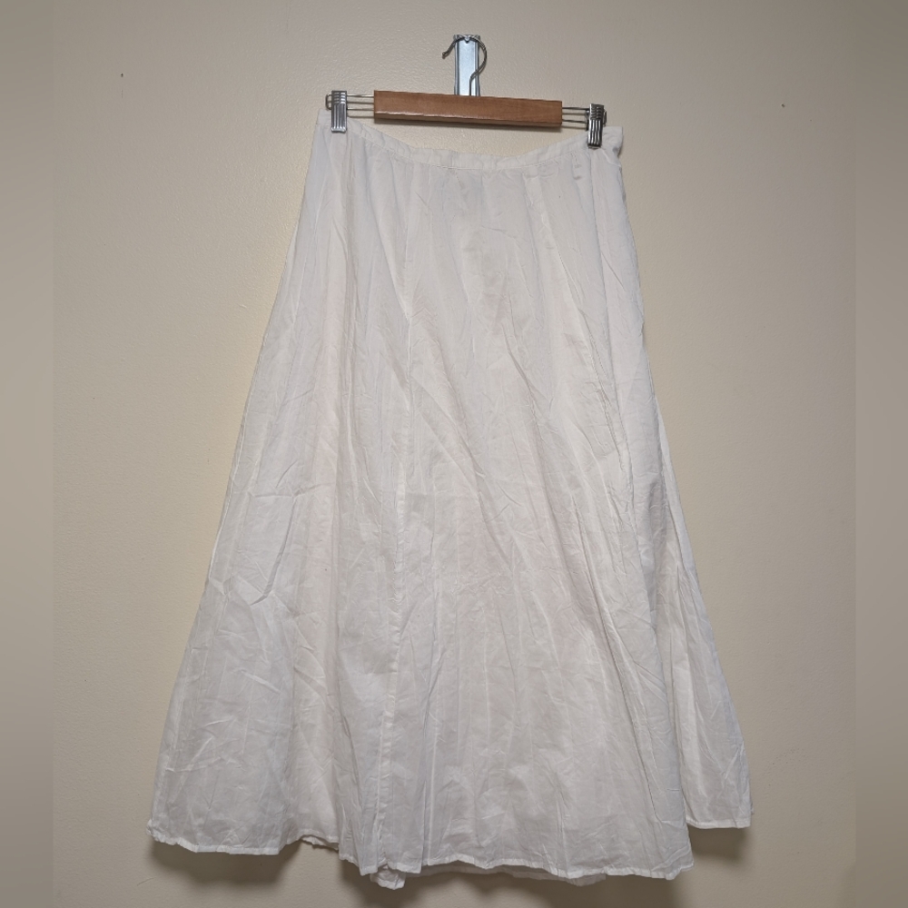 Dana Buchman White Pleated Midi Skirt size 8 - Picture 3 of 5